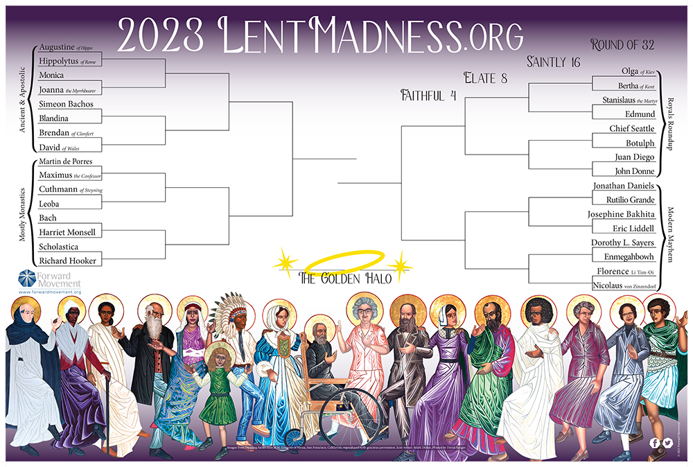 2023 Lent Madness Bracket Poster